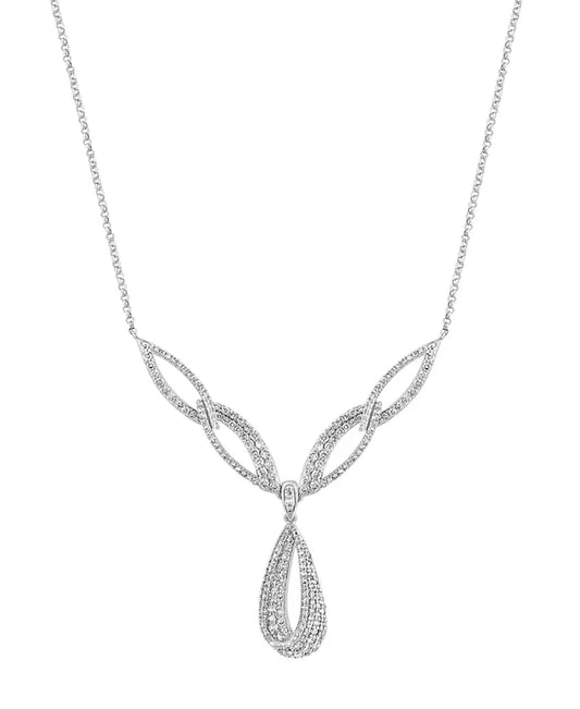 EFFYÂ® Diamond Teardrop Fancy 17" Collar Necklace (2-1/5 Ct. T.W.) in 14K White Gold