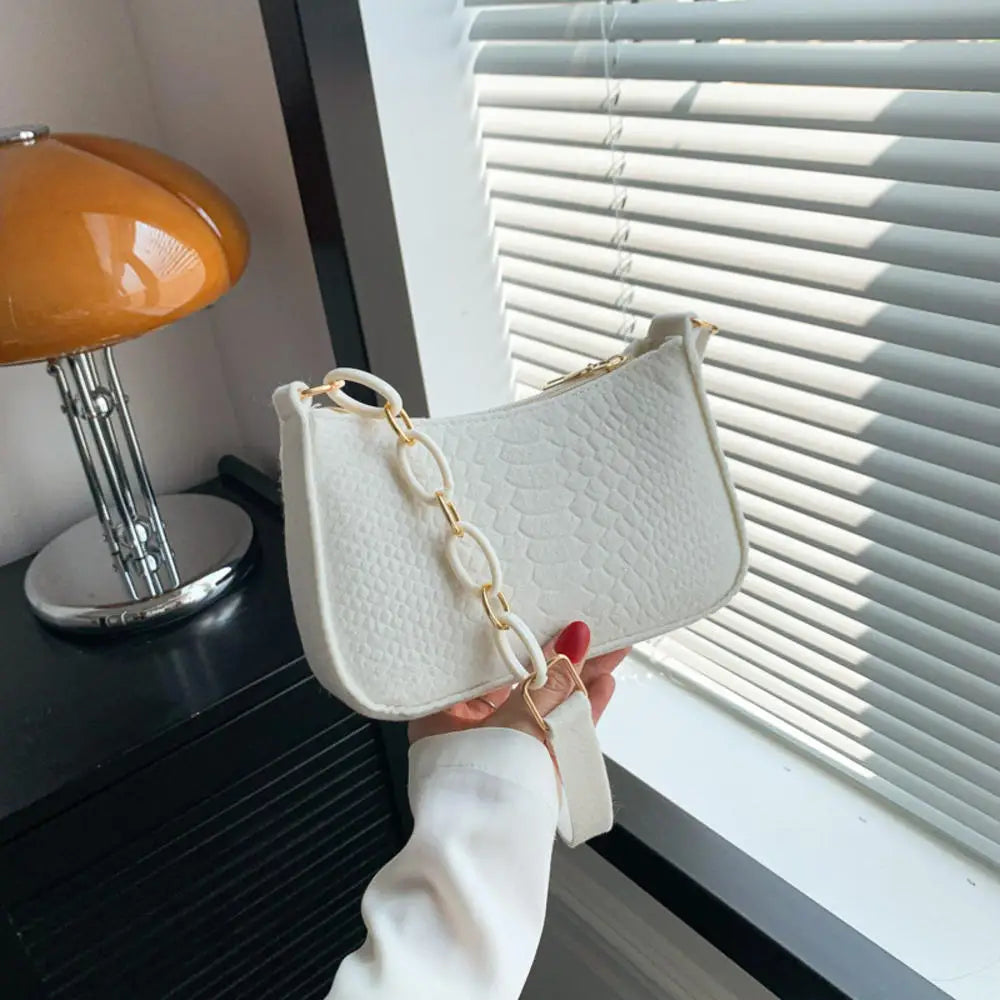 Fashion Felt Cloth Pattern Shoulder Bags for Women Small Handle Underarm Bag Clutch Luxury Solid Color Female Handbag with Purse