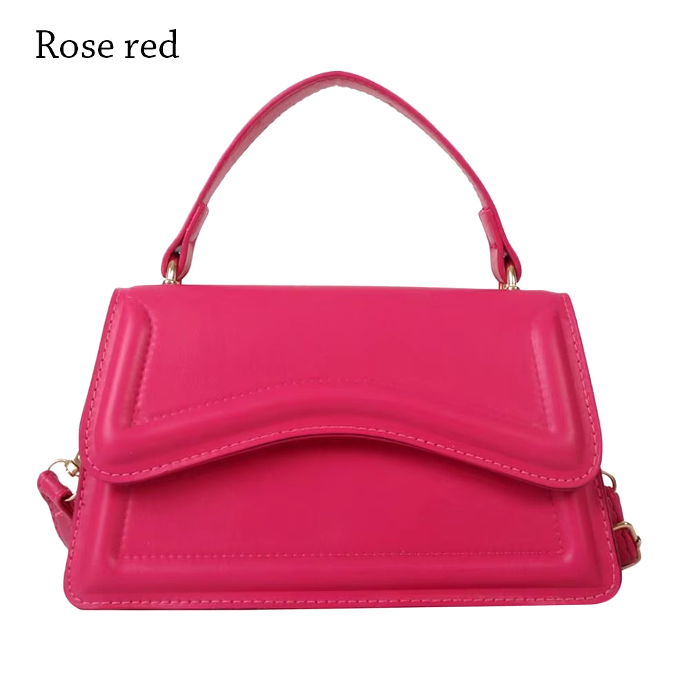 New Fashion Sling Shoulder Bag Trend PU Leather Messenger Handbags Solid Color Leisure Stylish Crossbody Bags for Women Girls